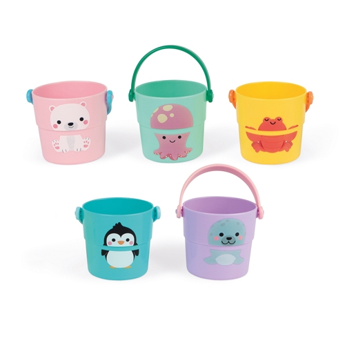 Janod Cubos de baño de juguete de baño 